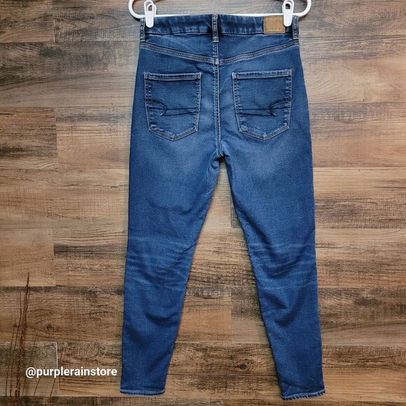 American Eagle Jeans 6 S Jegging Curvy Hi Rise Next Level Stretch Medium Dark - Picture 2 of 11